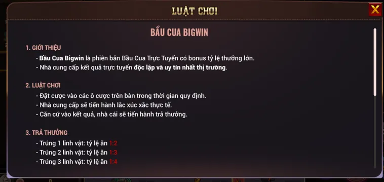 Hướng Dẫn Cách Chơi Bầu Cua BigWin Tại BomWin Đỉnh Cao Nhất
