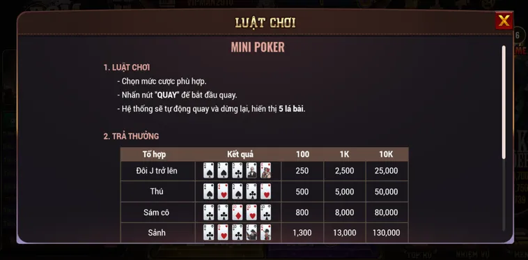 Trải Nghiệm Đỉnh Cao Với Tựa Game Slot Game Mini Poker Tại BomWin Đẳng Cấp