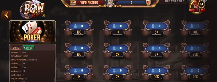 Poker Tại Bomwin Đỉnh Cao Sân Chơi Bài Trí Tuệ Hấp Dẫn Nhất Việt Nam