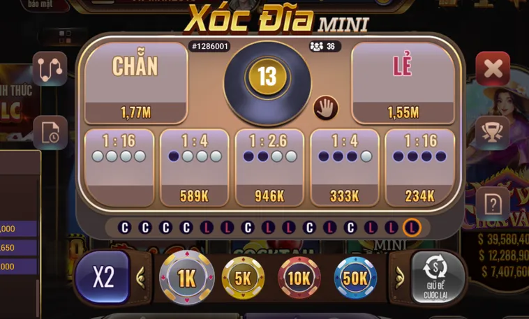 Xóc Đĩa Mini Tại BomWin Trò Chơi Đỉnh Cao Dành Cho Các Cược Thủ